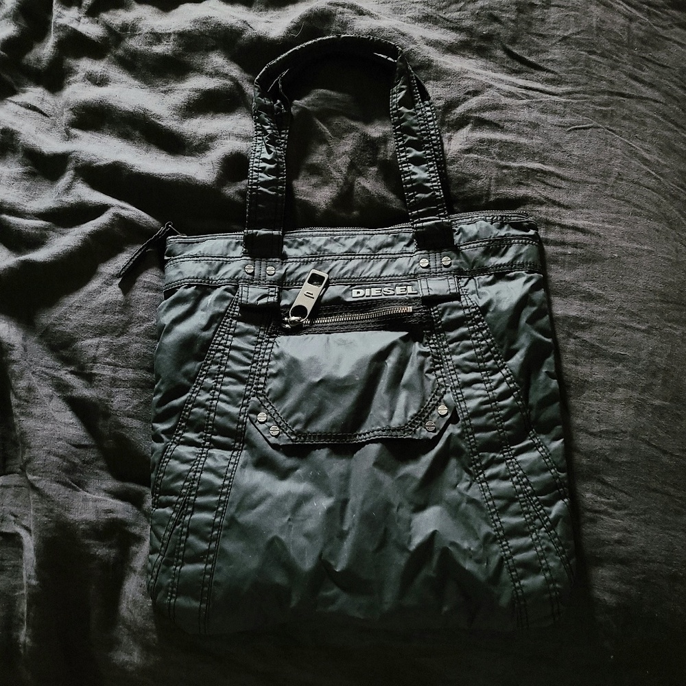 Diesel Nylon Tote, Black